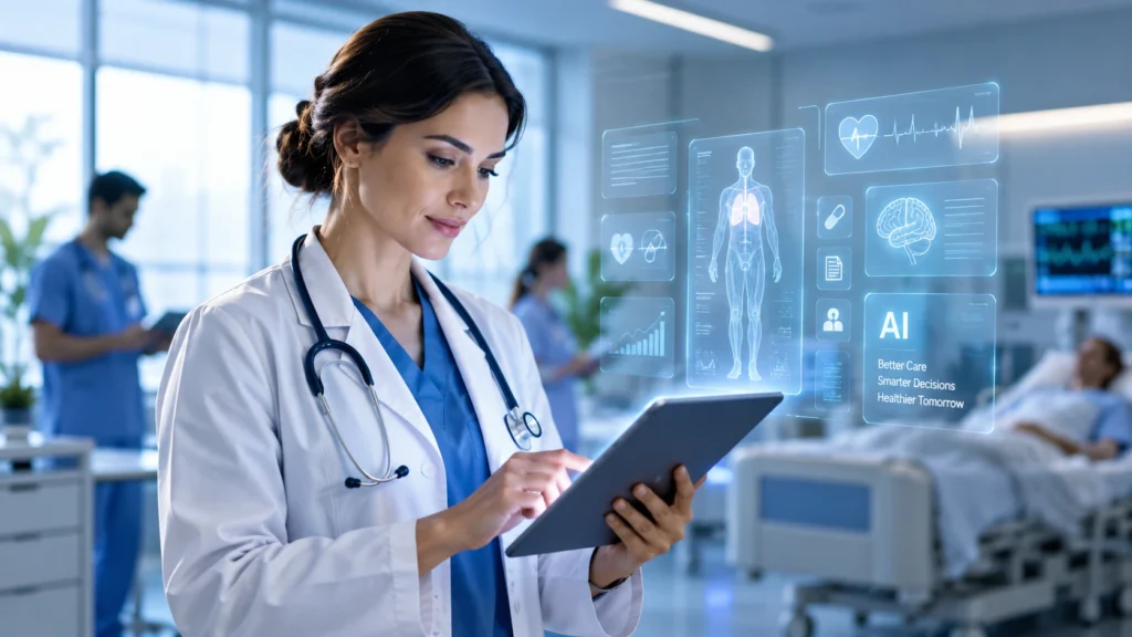 Healthcare professional in a modern clinic